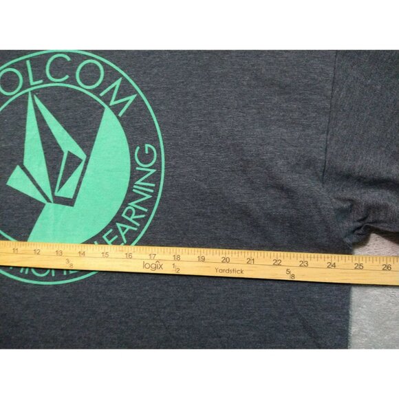 Volcom Shirt Mens 2XL Gray Short Sleeve Graphic Print Skateboard Skater - Picture 4 of 7